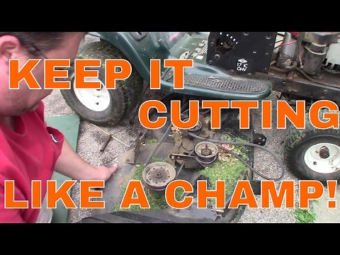 How to Remove/Replace & Service Deck - Craftsman LT1000 Riding Mower