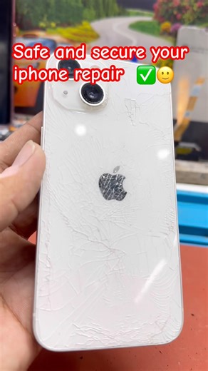 Iphone back glass repair with laser machine !! safe and secure !! #iphone #mobilerepair