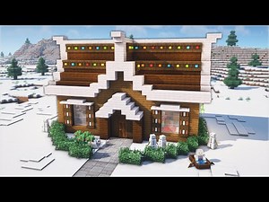 ⛏️ Minecraft :: How to build a Christmas Starter House 🎄🏠 [마인크래프트 초보자용 크리스마스 집짓기 건축강좌]