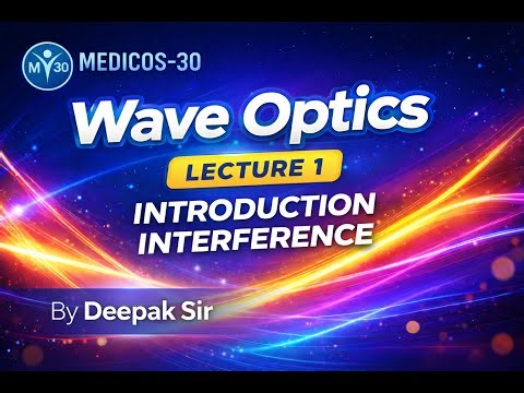 L - 1 | WAVE OPTICS | INTRODUCTION INTERFERENCE | #waveoptics