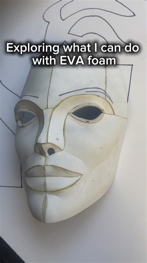 Mengbi Yang on Instagram: "Exploring what I can do with EVA foam! 🛠️ I handmade this faceshell to experiment with creating anime and comic character faces. It’s a new challenge, and I know it’s not perfect yet, but I’m improving little by little. The template is coming soon—sign up for my mail list (link in bio) so you won’t miss it! ✨ #cosplay #cosplaycraft #evafom #evacraft #diycosplay #cosplaymask #propbuilding #cosplayprops #handmadecosplay #animecosplay #comiccosplay #cosplaytutorial #cosp