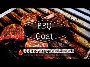 BBQ Goat chops on asado grill