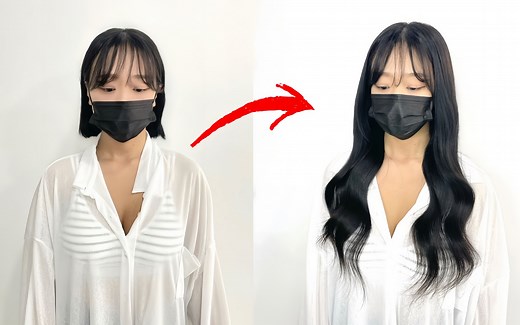 接头发工序全过程，无痕接发详细步骤，终于明白怎么接假发了