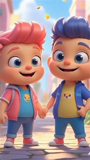 "Two Friends – A Mix of Happiness and Sadness | Emotional AI Animation Short Film"#shortvideo #fypシ