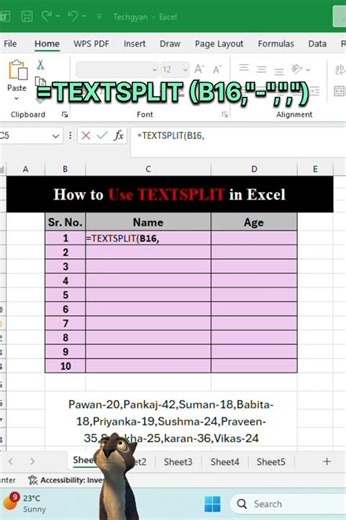 Master TEXTSPLIT Like a Pro