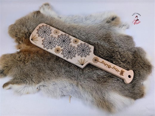 BDSM Spanking Paddle With Webs, Impact Play Paddle, Unique Handmade Goth Adult Kink Fetish Mature Impact Toy, Discipline Punishment Paddle - Etsy