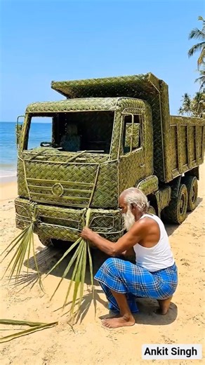 दादा जी ने बनाया एक शानदार ट्रक 🚚 लोग देखते ही रह गए 😯🔥 #ai #truck #viral #trending #shorts #trend
