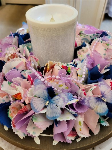 Butterfly Candle Holder, Candle Centerpiece, Spring Butterfly, Butterfly Centerpiece, Candle Wreath Ring, Butterfly Table Centerpiece - Etsy