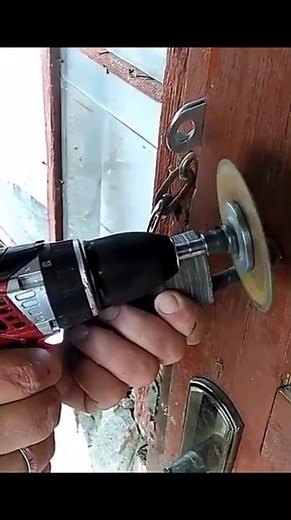 How to Open Any Door Lock Using Drill & Grinder Disc!