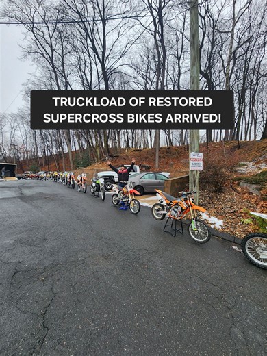 TRUCKLOAD OF RESTORED SUPERCROSS BIKES ARRIVED! WATCH THE FULL VIDEO HERE! | Kaplan Cycles