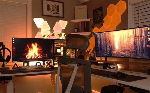 【Desk Tour】自己设计搭建终极梦想的工作空间和桌面 | 桌面美学分享。The Ultimate Dream Wood Desk Setup!