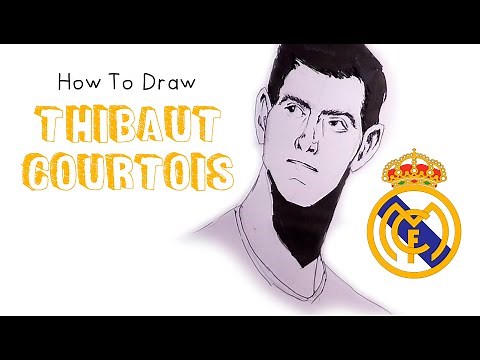 How to Draw Thibaut Courtois ⚽ (Real Madrid)