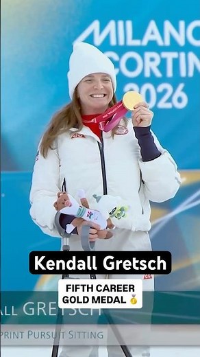 Kendall Gretsch medals for the fourth time in the 2026 #WinterParalympics