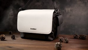 Cwatcun Camera Shoulder Bag, Waterproof Crossbody Case, Compact Photography Backpack, Compatible with Canon/Nikon/Sony/Fuji DSLR/SLR/Mirrorless Camera, Lens and Accessories, White