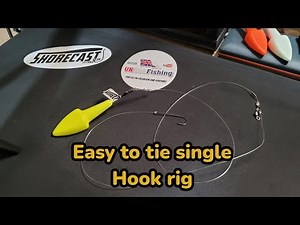 Single Hook Rig, a begginer UK Sea Fishing Rig. The most simple Rig to tie 🇬🇧