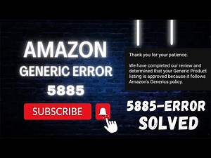 How to Solve Generic Listing Error on Amazon | Error 5885 #productlisting #5885genericerror #amazon