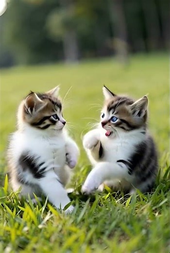 Playful Paws🐾: Two Tiny Kittens’ Garden Adventure