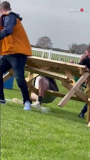 Bench Flip Prank: Hilarious Fall Caught on Camera! || WooGlobe