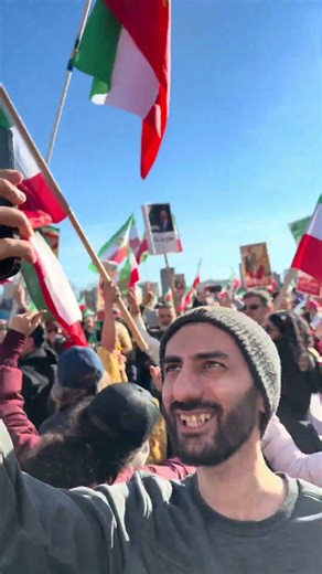 Vancouver,Canada .Iranians are happy because Khamenei (leader of regime) was killed✌🏻🥹