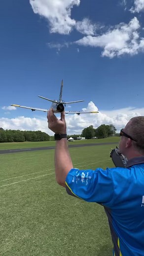 Micro RC airplane turns into a 🚀 😳. E-flite UMX F-86 Sabre 30mm EDF Jet during the #JoeNall2024 Electric line demo. #horizonhobby #eflite #umxf86 #f86sabre #edf #rcjet #rcairplane #rcevent | Horizon Hobby