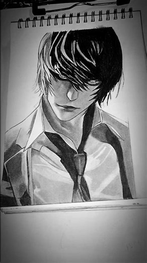 Haw to draw light yagami 💫 #drawing #animedrawing #art #shorts #lightyagami #anime