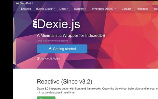 有了dexie.js，可以更方便使用indexedDB了