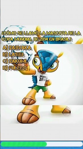 WHAT WAS the NAME of the 2014 WORLD CUP MASCOT in BRAZIL? #soccer #worldcup #shorts