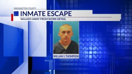 Washington County deputies search for escaped inmate