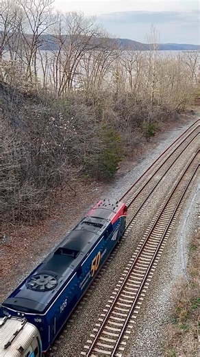 Amtrak Heritage Locomotive #108 (Closer Up View), Trailing On Train 244!