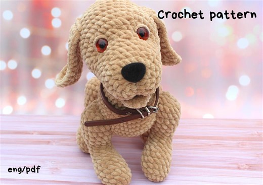 Labrador Dog Crochet Pattern/ Amigurumi Tutorial Stuffed Labrador Puppy (eng / Pdf). - Etsy