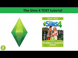 The Sims 4 Text Tutorial: Romantic Garden Stuff pack