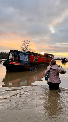 Adam Lind | The river has flooded again and left us pretty much stranded on our Narrowboat home… 🌧️ Once we received the news that the river was... | Instagram