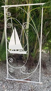 Sailboat in the Sunset Sea, Vintage Style, Screen Door Grille, Attach to Screen Door for Coastal Style, Metal, Custom Sizes, More Colors Avl - Etsy