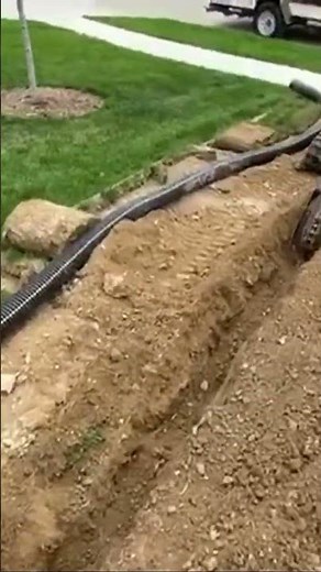Trenching for gutter downspouts