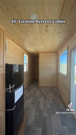 Check out this 40’ Custom Retreat Cabin!✨😱🏡 It features a full kitchen, bathroom, and bedroom—your dream getaway in one cozy container. Ready to design your own? Contact us today!📞 (940) 242-3178 💻 www.xcalibercontainer.com#XCaliberContainer #StorageContainer #ShippingContainer #ShippingContainerHouse #TinyHome #Texas #Hunting #HuntingCabin #MobileOffice #Construction #ShippingContainerCabin #StorageUnit | XCaliber Container