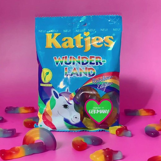 🌈NEU! Katjes Wunderland Rainbow-Edition voll bunter Liebe, magischer Einhörner und echtem Regenbogen-Zauber! 🌈💕 Jetzt im Handel! | Katjes