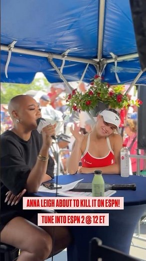 The goat 🐐 Anna Leigh Waters on ESPN2! 🙌 Live interview with Christine Williamson! 🎤 ‪@espn‬ #mlp