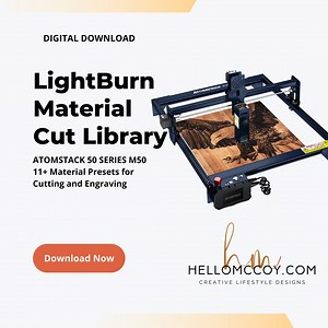 ATOMSTACK M50 A10 X7 Lightburn Material Cut Library | 11  Material Presets for Cutting & Engraving - Etsy