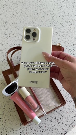 If your iPhone case has turned yellow… it might be time for an upgrade 🥴 Meet the case that’s thin, square, and aesthetic, without sacrificing protection. Designed for everyday drops and everyday style. Once you see it, you get it. Link in bio 🛍️ #cutephonecase #fyp #trending