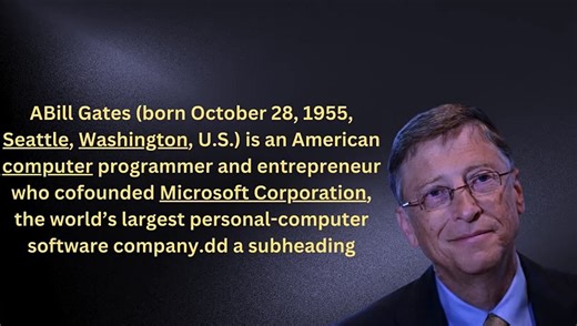 Bill Gates (born October 28, 1955, Seattle, Washington, U.S.) - video Dailymotion