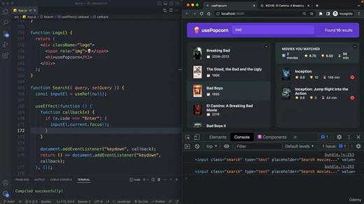 9. Refs to Select DOM Elements