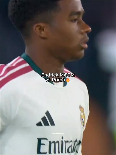 Endrick MOTM performance vs Roma , Endrick goal today . . . #championsleague #realmadrid #endrick