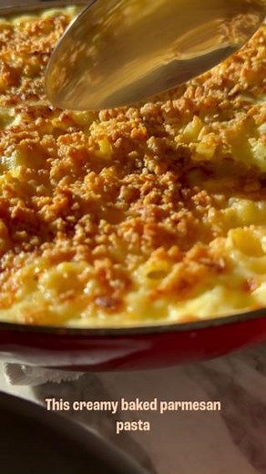 55K views · 1.7K reactions | Think of this recipe as Giada's Italian version of mac and cheese. This creamy Parmesan baked pasta starts off with a rich bechamel sauce, then a heavy helping of both freshly grated Provolone and Parmesan, making it perfectly decadent and cheesy. https://ow.ly/ouKe50PMRJA | Giadzy | Facebook