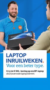 Lever je oude laptop in bij onze winkel en krijg tot € 100,- korting op een HP-laptop. Minder lappen, dat is top. | Coolblue