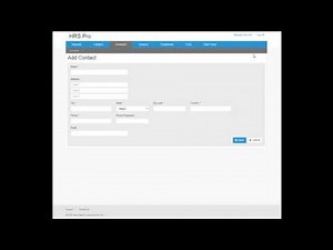 Creating Holder and Contacts in HRS Pro Web