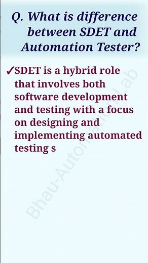 difference in SDET & automation tester | appium #shorts #short #youtubeshorts #shortvideo #viral