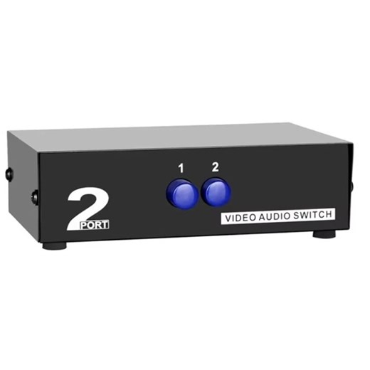 AV 2-Port Switch 2-in 1-Out Composite Video Audio Switcher Box for TV DVD Player for /SNES N64 PS2 Game Systems | Lazada Singapore