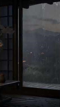 Rain 🌧 view from Room cold weather #asmr #rain #rainsounds #asmrsounds #coolweather