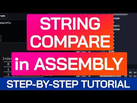 How Strings Are Compared in Assembly | Beginner Tutorial | x86-64 Machine Code