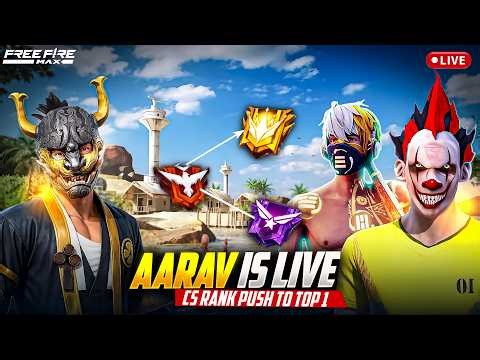 🔴[Live Free Fire New Rank Season Rank Push Live 😎 Aarav Gaming Live !!